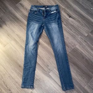 Blue high waisted fashion nova skinny jeans